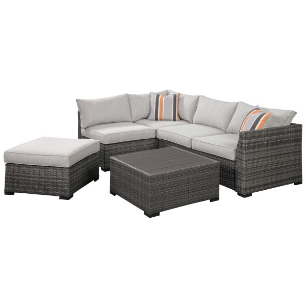 Signature Design by Ashley Cherry Point P301-070 Loveseat Sectional Ottoman Table Set For Discount