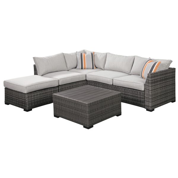 Signature Design by Ashley Cherry Point P301-070 Loveseat Sectional Ottoman Table Set For Discount