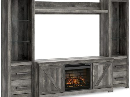 Signature Design by Ashley Wynnlow W440W8 4 pc Entertainment Center with Electric Fireplace Cheap