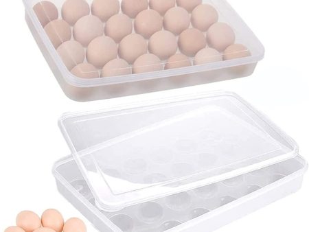 1 Piezas Caja Envase para Huevos, Cartón de Huevos Plástico, para la Nevera Caja con Tapa Huevera Plástico, Puede Contener 24 Reacondicionado on Sale