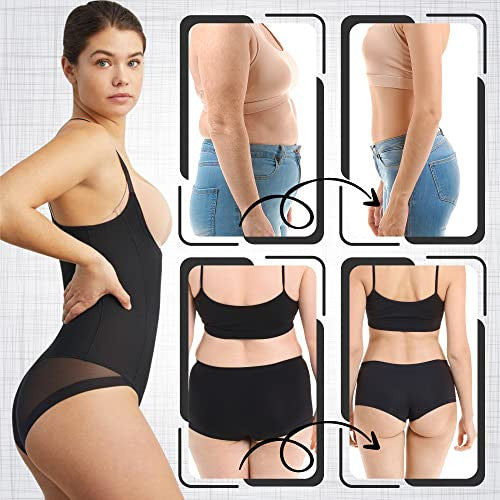 Faja Reductora para Mujer - Body reductor - Lencería Moldeadora - Levanta Glúteos - Fajas reductoras mujer - Shapewear - Regalo - corsé (L - NEGRO) Reacondicionado For Discount