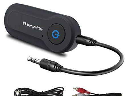 Transmisor Bluetooth 5.0, Adaptador Bluetooth USB, Portátil Bluetooth Audio Baja Latencia con Audio Inalámbrico 3, 5MM Cable y RCA 3, 5MM Cable para PC TV Auriculares Altavoces Stereo MP3 MP4 Reacondicionado Hot on Sale