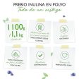 Prebio Inulin Powder - 1100 g (1, 1 kg) - Alto contenido en fibra - Prebiótico - Residuos controlados - Origen Europa - Naturalmente de la raíz de achicoria - 100% Vegano Embalaje Deteriorado Online Hot Sale