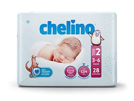 (Dividir x6 a 2,99) Chelino Pañal para recién nacido, Talla 2 (3-6 kg), 168 Pañales (Pack de 6 x 28 uds) Discount