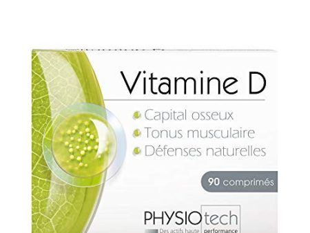 Fisiotech - vitamina D- Tono de defensa natural Capital de hueso del músculo - 90 tabletas - Hecho en Francia Embalaje Deteriorado Discount